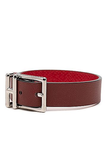 Hermès Hermes Nathan Reversible Bracelet, Red and Brown Leather, Women's HERMES (view 2)