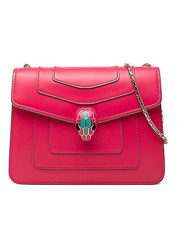 Bvlgari Bulgari Serpenti Forever Chain Shoulder Bag, Pink Leather, Women's BVLGARI (view 1)