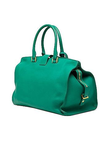Saint Laurent Saint Laurent Y-Line Cabas Classic Handbag Tote Bag Green Leather Women's SAINT LAURENT (view 2)