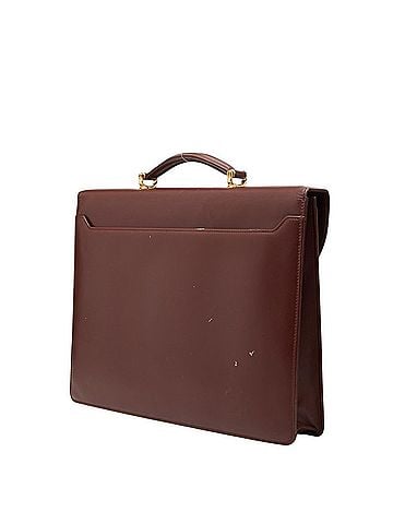 Cartier Cartier Must Line Business Bag Briefcase Wine Red Bordeaux Leather Women's CARTIER (view 2)