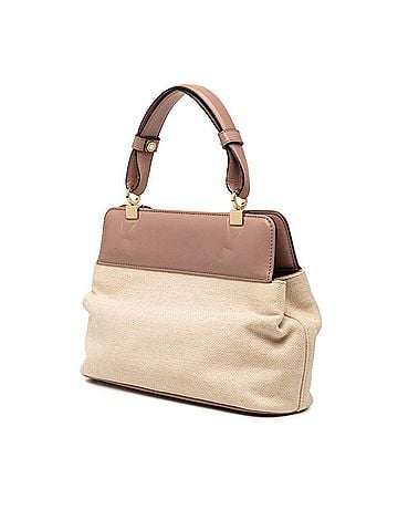 Bvlgari BVLGARI Isabella Rossellini Handbag/Shoulder Bag, 2-Way, Purple/Beige Leather/Canvas, Women's. (view 2)