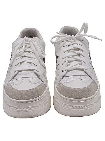 Christian Dior Dior Star Platform Sneakers in White Leather (view 2)