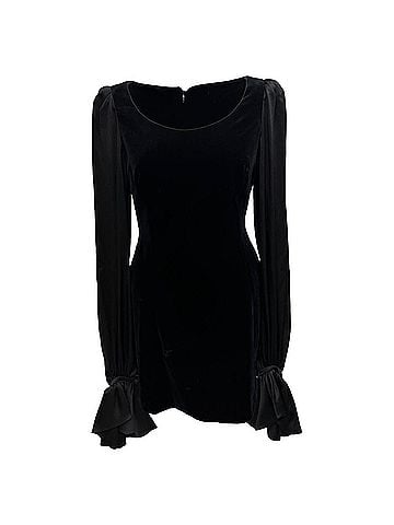 The Vampire's Wife  The Vampire's Wife The Little Ghost Mini Dress in Black Velvet (view 1)