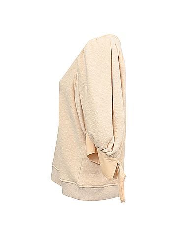 Ulla Johnson Ulla Johnson Pia Knitted Puffed Sleeve Blouse in Cream Cotton (view 2)