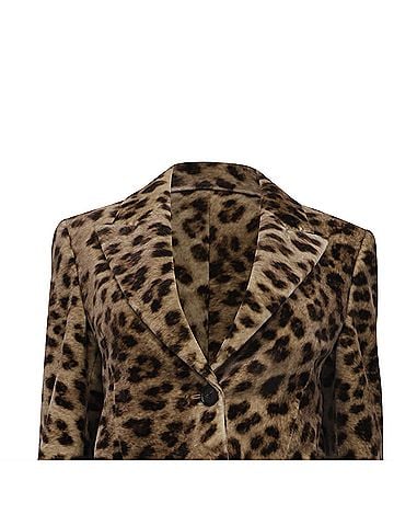 Chloé Chloé Leopard-Print Single-Breasted Jacket in Animal Print Cotton (view 2)