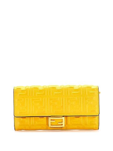 Fendi Baguette Continental Wallet Zucca Embossed Leather (view 1)