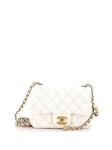 Chanel Pearl Crush Square Flap Bag Quilted Lambskin Mini (view 1)