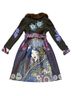 Desigual Floral Purple Green Coat Size XS - photo 2