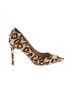 Sam Edelman 100% Leather Leopard Print Tan Black Heels Size 6 - photo 1