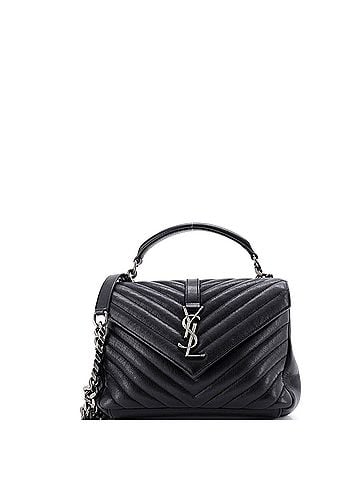 Saint Laurent Classic Monogram College Bag Matelasse Chevron Leather Medium (view 1)