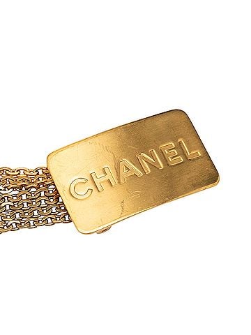 Chanel Gold Plated Multi Chain Logo Belt (view 2)