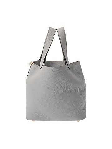 Hermès HERMES Picotin Lock PM Blue Pale Z stamp (circa 2021) Women's Taurillon Clemence Handbag AB Rank Used Ginzo (view 1)