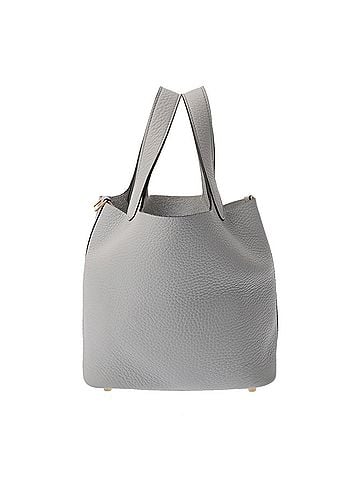 Hermès HERMES Picotin Lock PM Blue Pale Z stamp (circa 2021) Women's Taurillon Clemence Handbag AB Rank Used Ginzo (view 2)