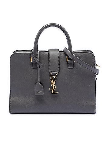 Saint Laurent Small Leather Monogram Cabas Satchel (view 1)