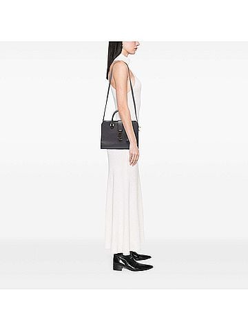 Saint Laurent Small Leather Monogram Cabas Satchel (view 2)