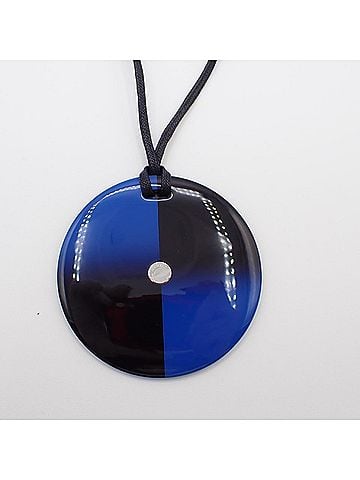 Hermès Necklace Buffalo Horn And Lacquer Blue Horn Necklace Jewelry (view 2)