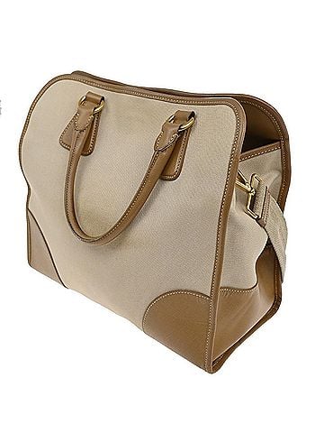 Prada Convertible Tote Canvas And Saffiano Leather Beige Canvas Tote Bag Bag (view 2)