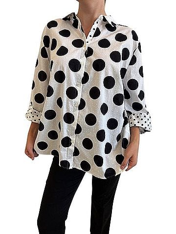 Chico's 3/4 Sleeve Button-Down Shirt (view 1)
