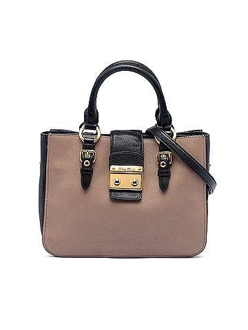 Miu Miu Bicolor Goatskin Madras Satchel (view 1)