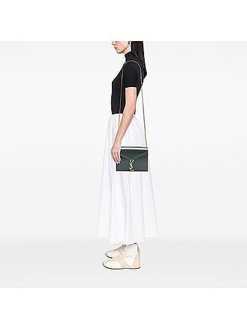 Saint Laurent Smooth Calfskin Monogram Cassandra Clasp Bag (view 2)