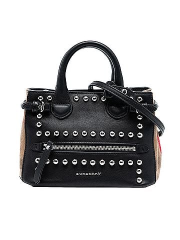 Burberry Baby Banner Studded Leather and House Check Tote (view 1)