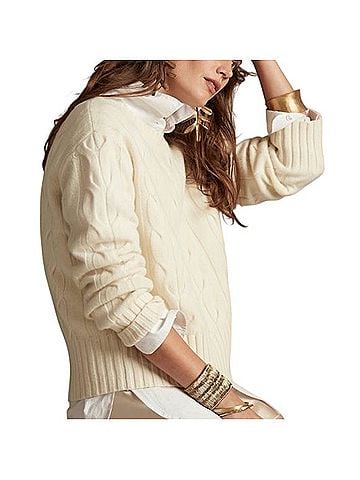 Banana Republic ITALIAN MERINO CABLE-KNIT SWEATER Wool Sweater (view 1)