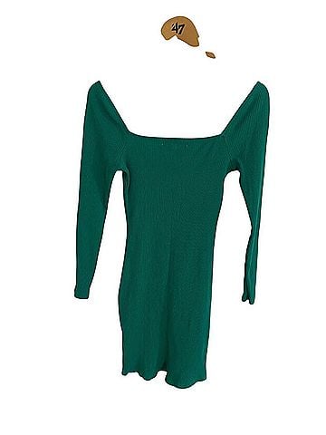FP BEACH Women's green Long sleeve Ribbed Body Con Dress Casual Dress (view 2)