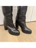 Isabel Marant 100% Lambskin Solid Black Boots Size 7 - photo 8