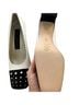 Renzo 100% Leather Polka Dots White Black Heels Size 6 1/2 - photo 2