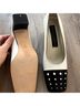 Renzo 100% Leather Polka Dots White Black Heels Size 6 1/2 - photo 3