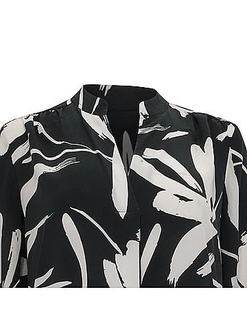 HUGO BOSS Boss Banora Print Blouse in Black Silk (view 2)