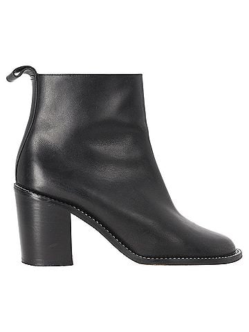Givenchy  Givenchy Chain-Link Accent Ankle Boots in Black Leather (view 1)