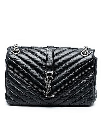 Saint Laurent Medium Crinkled Calfskin Punk Chain Bag (view 1)