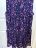 J.Crew 100% Microfiber Polyester Floral Multi Color Blue Casual Dress Size 0 - photo 4