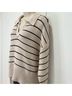 Pistola 100% Cotton Stripes Tan Blue Pullover Sweater Size L - photo 9