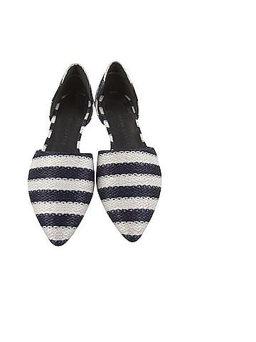 Jenni Kayne Raffia Pointed Toe Striped D'Orsay Flats Flats (view 1)