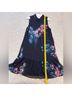 DKNY 100% Polyester Floral Blue Purple Casual Dress Size 2 - photo 4