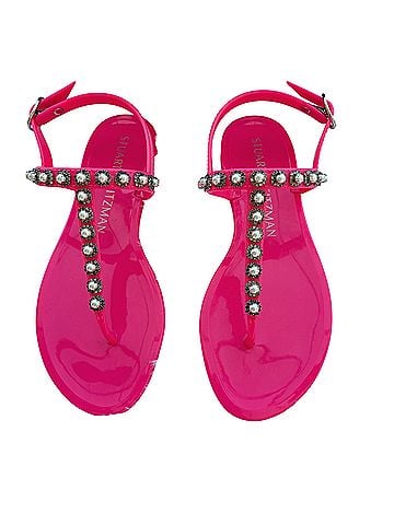 Stuart Weitzman Stuart Weitzman Crystal Embellished Jelly Sandal Sandals (view 1)