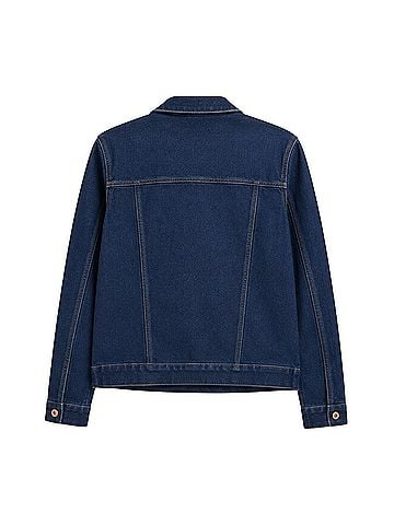 Nicole Miller dark wash, stretch, trucker, classic, casual, soft stretch, 1X jacket Denim Jacket (view 2)