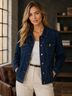Nicole Miller Blue Denim Jacket Size 1X - photo 5