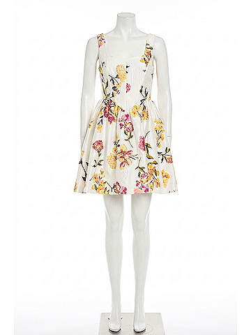 Amanda Uprichard Mabel Dress in White Multi (view 1)