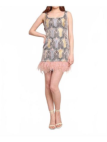 Cara Cara Carlie Mini Dress in Lana Blush (view 2)