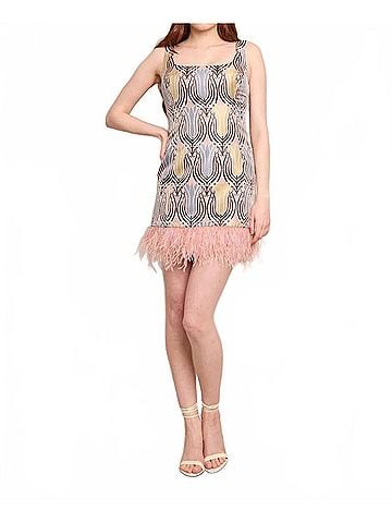 Cara Cara Carlie Mini Dress in Lana Blush (view 2)