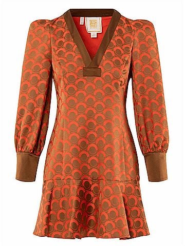 Emily McCarthy Jenny Mini Dress in Tangerine Mod (view 1)
