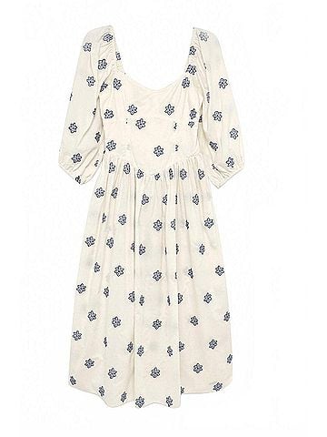 Ciao Lucia Domizio Midi Dress in Sand Dollar (view 1)