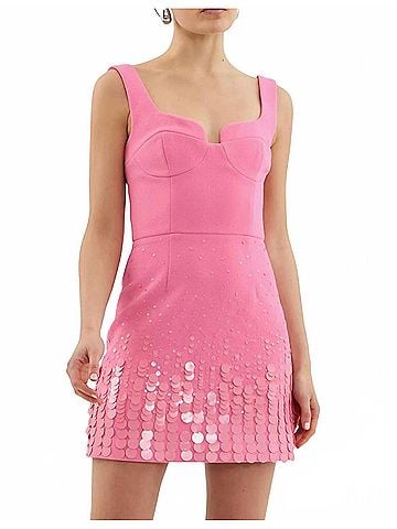 Rebecca Vallance Rosita Mini Dress in Shrimp Pink (view 2)