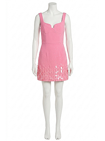 Rebecca Vallance Rosita Mini Dress in Shrimp Pink (view 1)