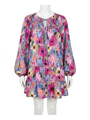 Entro Orchid Floral Dress in Multi (view 1)