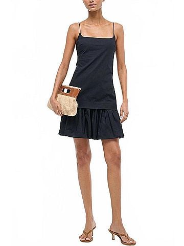 STAUD Ari Mini Dress in Black (view 2)