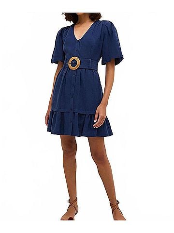 Marie Oliver Gwyneth Mini Dress in Pacific (view 2)
